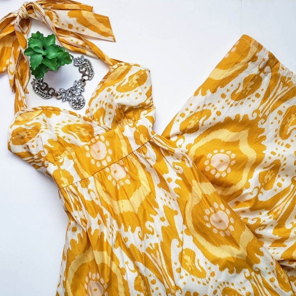 J. Crew Yellow and White Paisley Maxi Dress - Picture 2 of 13